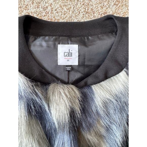 CABI FROSTY Faux Fur Sweater Vest, Size Women's Medium, Gray & White - Picture 4 of 10